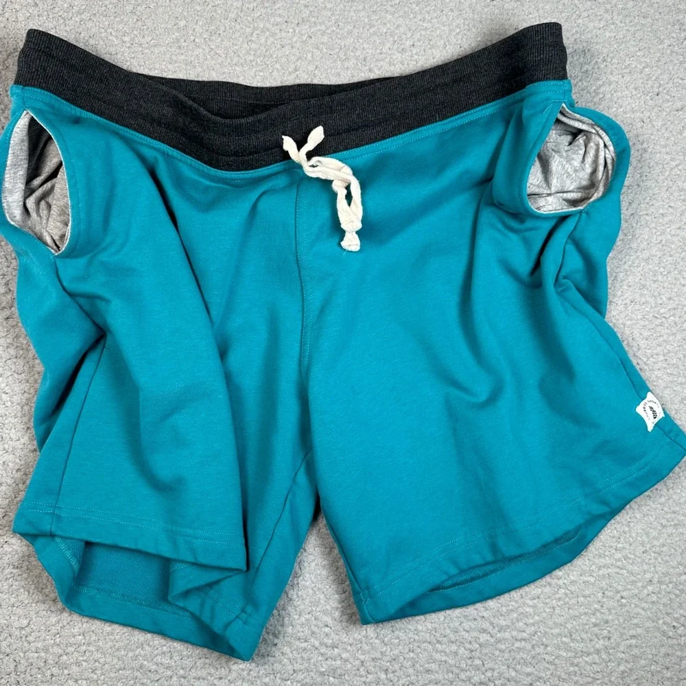 Chubbies Schwort Lounge Shorts Mens 2XL Teal Blue French Terry Athleisure 7.5